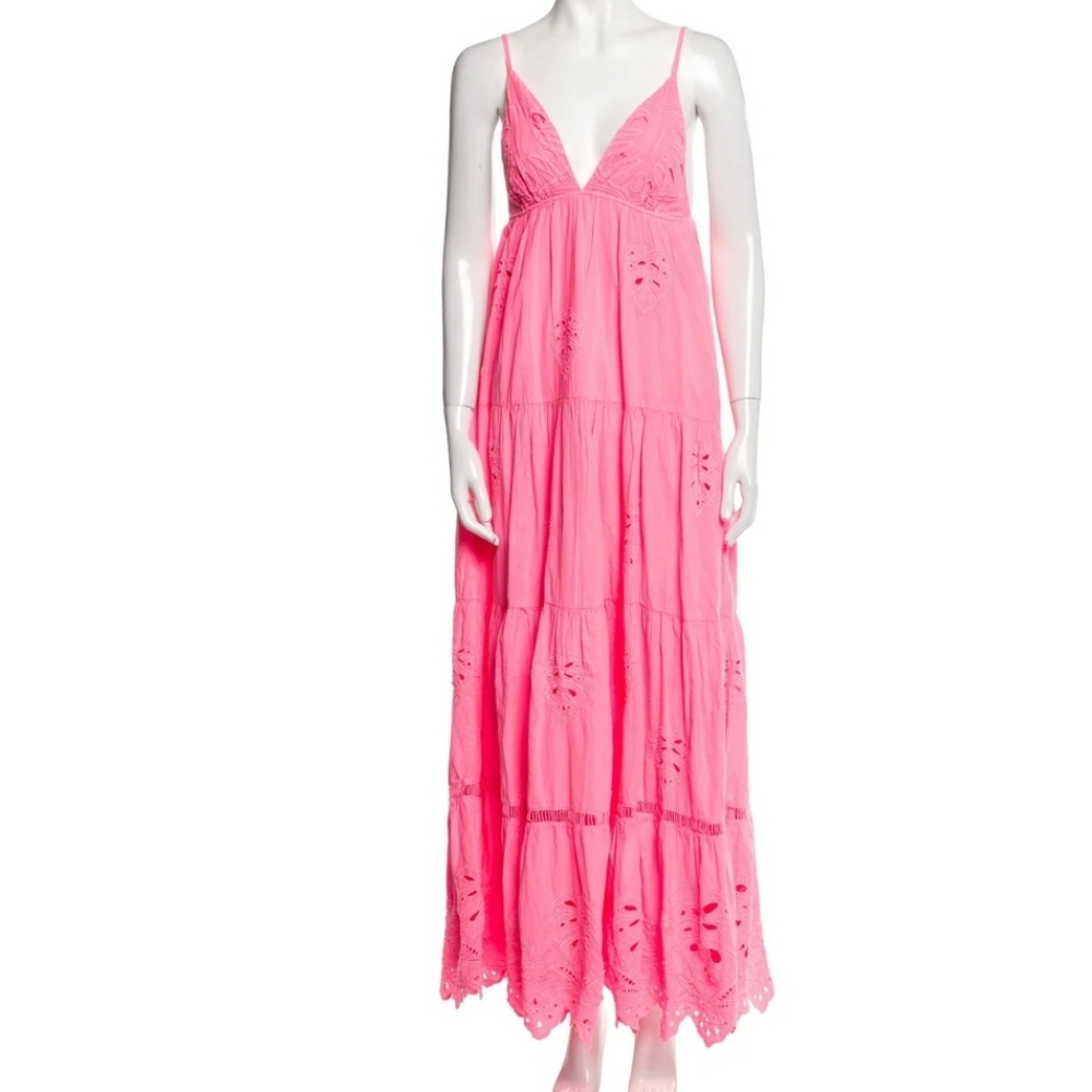 ‼️FARM RIO dress‼️ Plunge neckline PINK Size M... Used